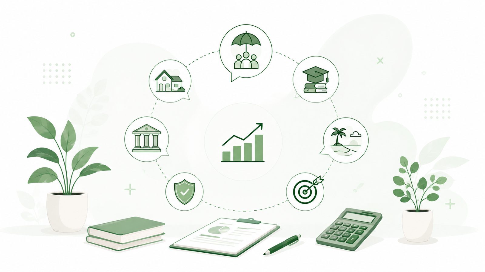 Business finance documents and discussion table